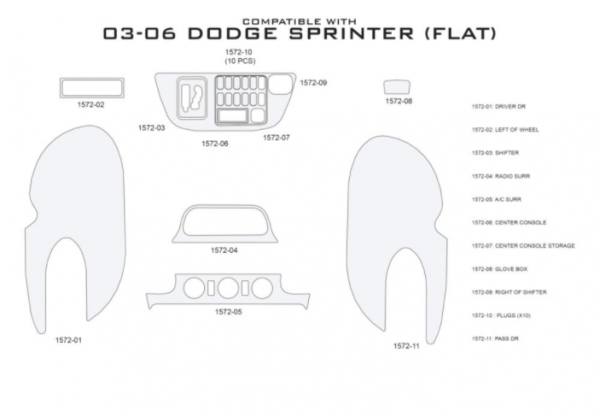 T1N 2001-2006 Sprinter Van Custom Dash Board Kit - Image 2
