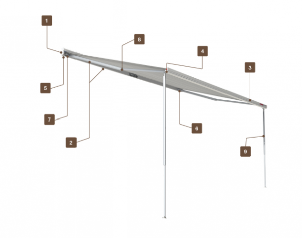 T1N 2003-2006 Sprinter Van Fiamma F45s 300 Awning Deep Black - Image 3