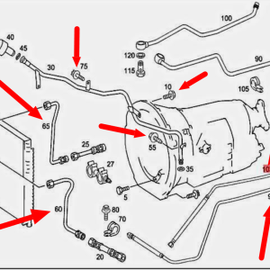 T1N 2001-2006 Sprinter Van Transmission | Radiator Return Lines / hose / bolt Kit 10pc kit